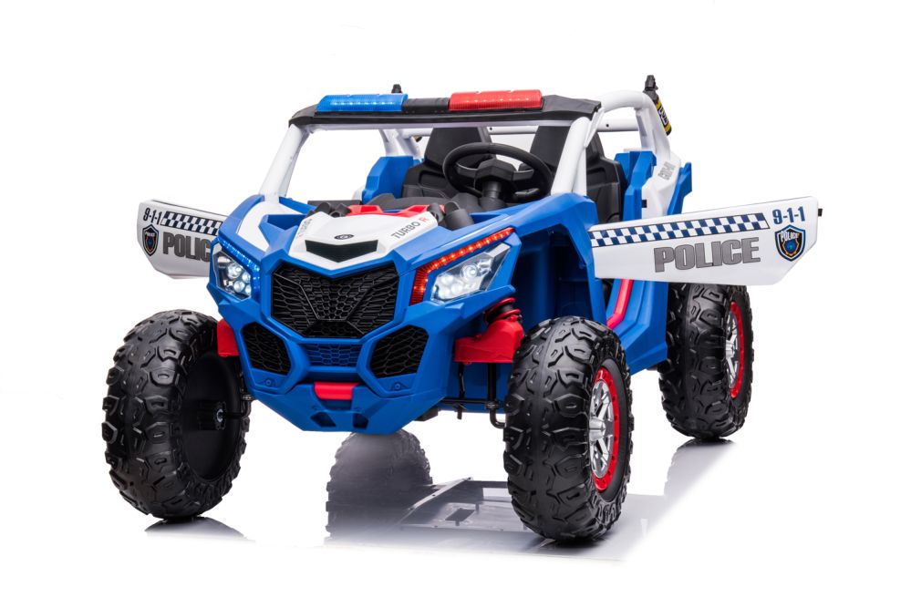 Elektro Kinderauto UTV Police Patroller 2-Sitzer 2x45W 12V/7Ah Offroad Buggy